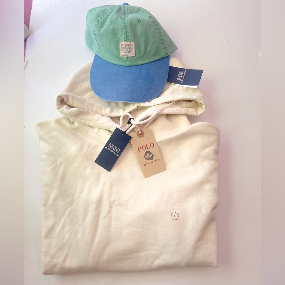 Men's Organic Cotton Fleece Hoodie Size Large.